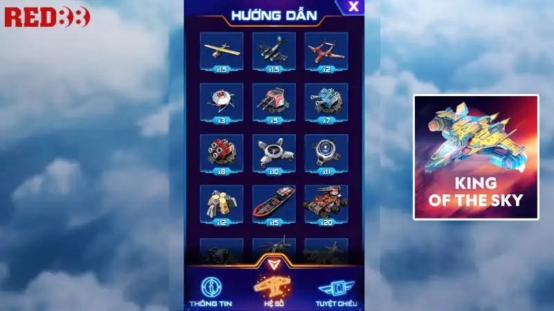 King of the sky có lối chơi giống bắn cá đổi thưởng King of the sky có lối chơi giống bắn cá đổi thưởng