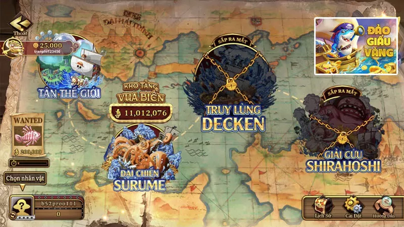 Đảo giấu vàng có 4 vùng lãnh thổ mới lạ Đảo giấu vàng có 4 vùng lãnh thổ mới lạ